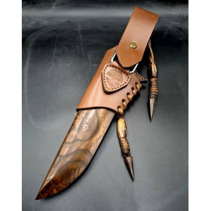 КОЙОТ ніж ручної роботи майстра Павла Гончаренка, сталь - М390 в ламінаті з нержавіючої сталі 95х18, 64 HRC. Photo 3